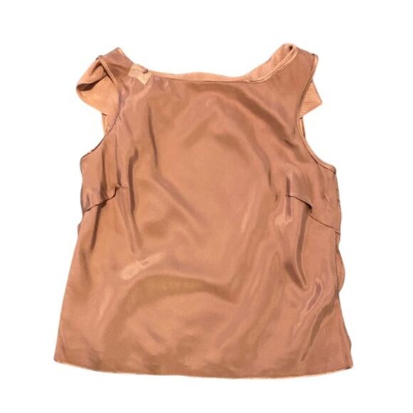 Dusky Rose 100% Silk Sleeveless Blouse with Silver Rhinestone Brooch (6P) - Picture 8 of 8